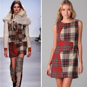 Rag & Bone Wool Plaid Mini Dress